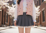 Pastel Pink Knit Set + Skirt