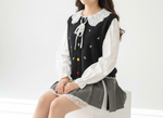 Pastel Black Knit Set + Skirt