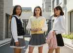 Pastel Black Knit Set + Skirt