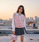 Pastel Pink Knit Set + Skirt